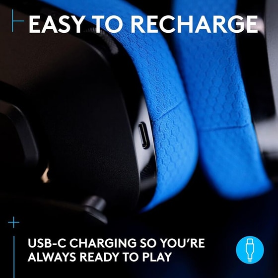 Logitech G G535 Lightspeed Gaming Ασύρματα Ακουστικά USB-C/2.4 GHz - Μαύρα image 5
