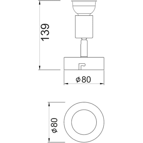 Σποτ Μονόφωτο Aca Trinity Mc634sl1 Μεταλλικό - Ασημί image 1