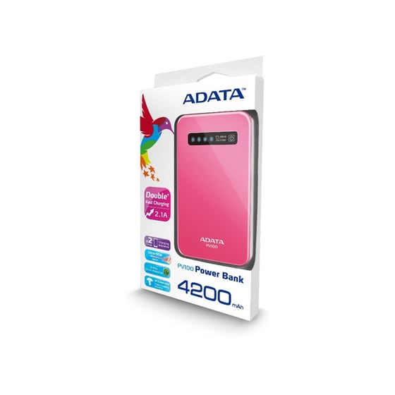 Powerbank Adata PV100 4200 mAh Ροζ image 2