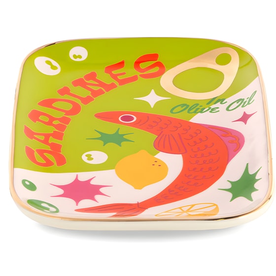 Διακοσμητικός Δίσκος Ban.do ''Sardines'' 16.5x11.5 cm - Πολύχρωμο image 1