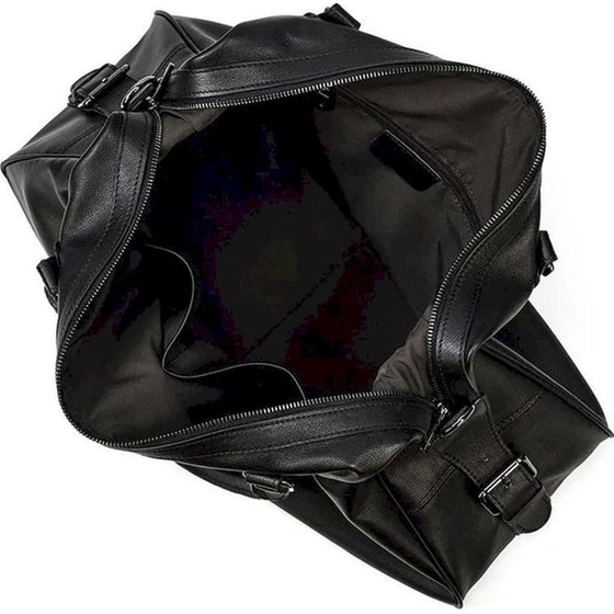 Σακ Βουαγιάζ Δερμάτινο Amber Μαύρο image 3