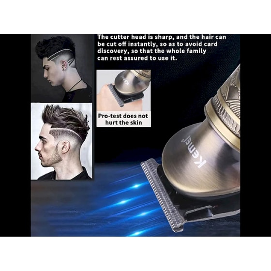 KEMEI Barber KM-1635 Κουρευτική Μηχανή Επαναφορτιζόμενη Χρυσό image 2