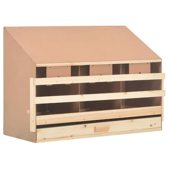 Vidaxl Φωλιά Για Κότες Με 3 Θέσεις 93x40x65 Εκ. Από Μασίφ Ξύλο Πεύκου image 3