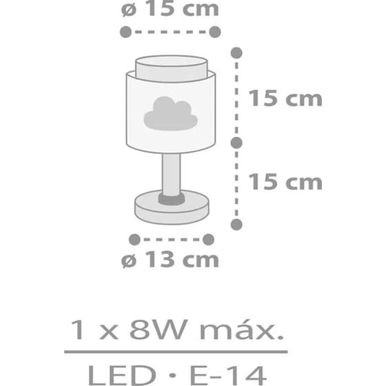 Παιδικό Επιτραπέζιο Φωτιστικό Ango Baby Dreams 76011E - Γκρι image 4