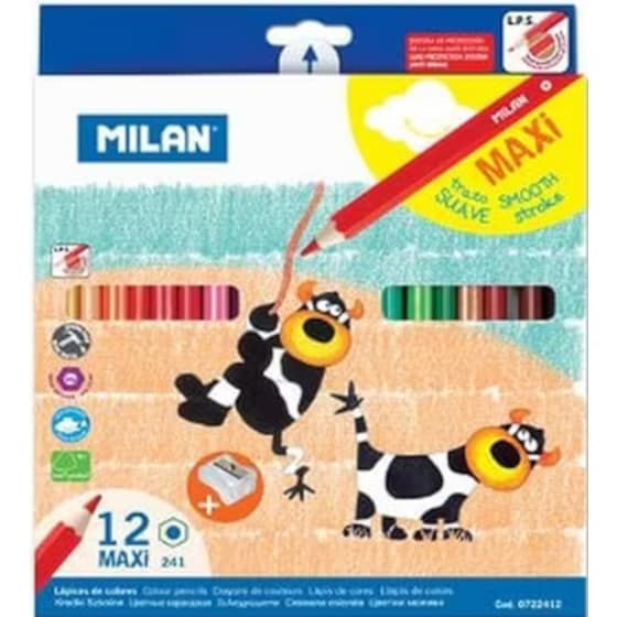 Ξυλομπογιές Milan Κουτί Maxi 12 Τεμάχια image 0