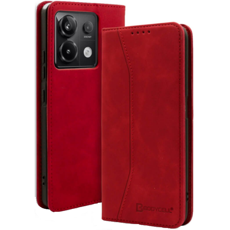BODYCELL Θήκη Xiaomi Redmi Note 13 Pro 5G/Poco X6 - Bodycell Book Case - Red
