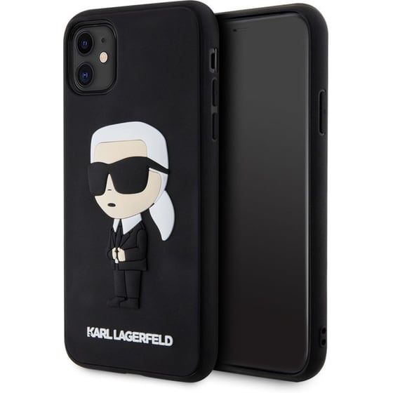 Θήκη Apple iPhone 11 - Karl Lagerfeld 3D Rubber - Μαύρο image 0