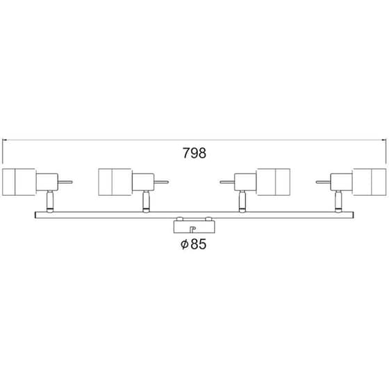 Σποτ Πολύφωτο Aca Platinum Mc6564 Μεταλλικό - Ασημί image 1