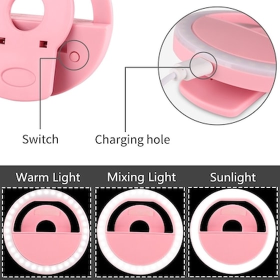 Selfie Ring Light Με 36 Led Για Φωτεινές Φωτογραφίες Andowl Q-c15 image 3