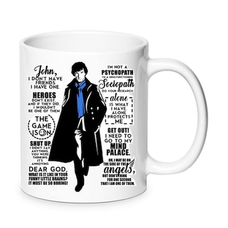 Κούπα Sherlock Holmes Κεραμική 330 ml - Λευκό