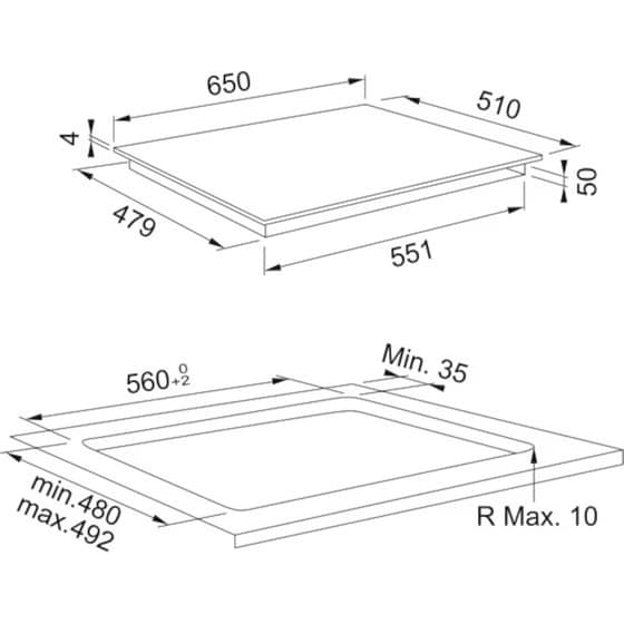 FRANKE SMART FSM 654 I B BK 65 cm x 51 cm Μαύρo Εστία Επαγωγική Αυτόνομη image 4