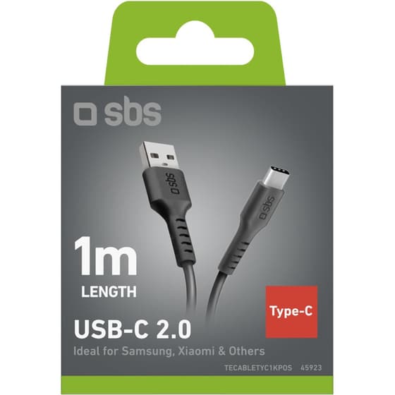 Καλώδιο δεδομένων SBS Data Cable USB-C σε USB-A 1m - Black image 1