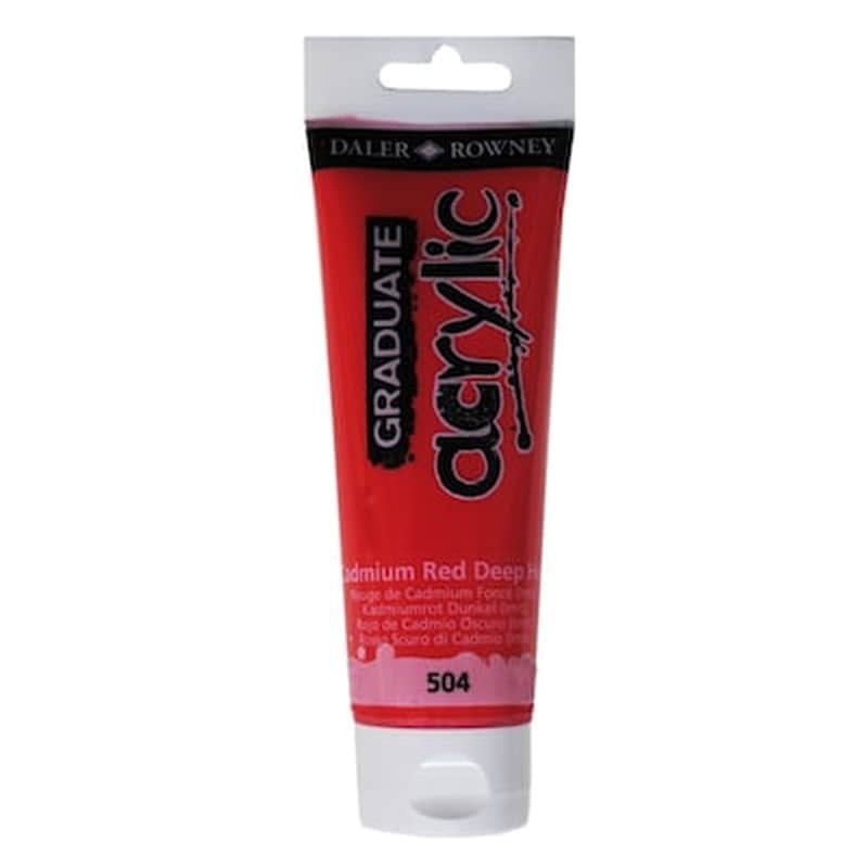 DALER ROWNEY Daler Graduate Acrylic 120ml Cadmium Red Deep Hue