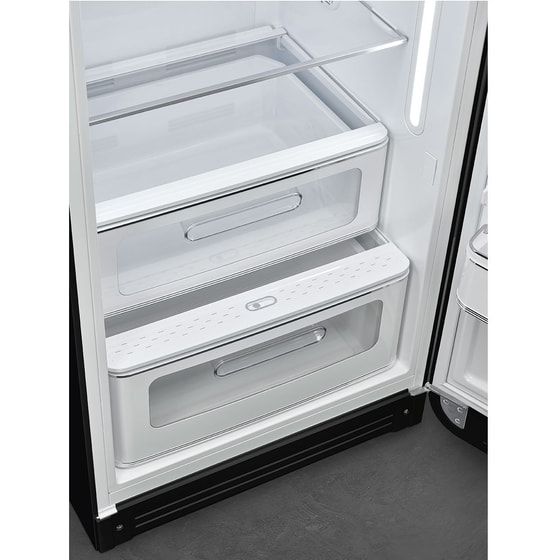 SMEG FAB28RBL6 270 Lt Μαύρο Ψυγείο Μονόπορτο image 5