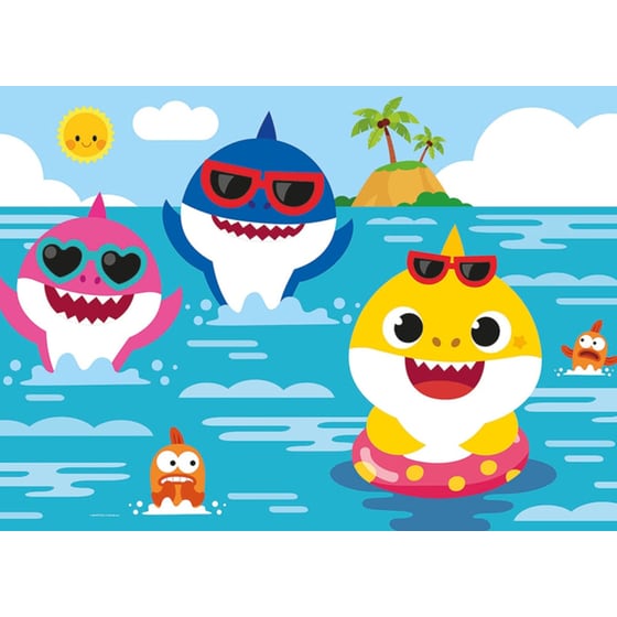 Παιδικό Παζλ Clementoni Maxi Super Color Baby Shark (24 Κομμάτια) image 0