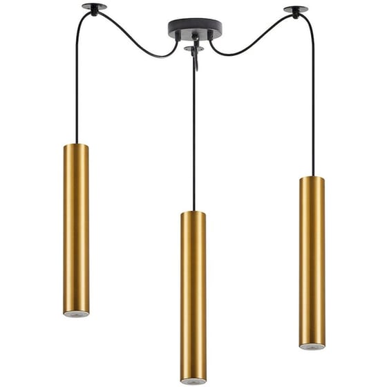 Φωτιστικό Οροφής Τρίφωτο Homelighting Adept Tube 77-8680 Μεταλλικό - Χρυσό image 0