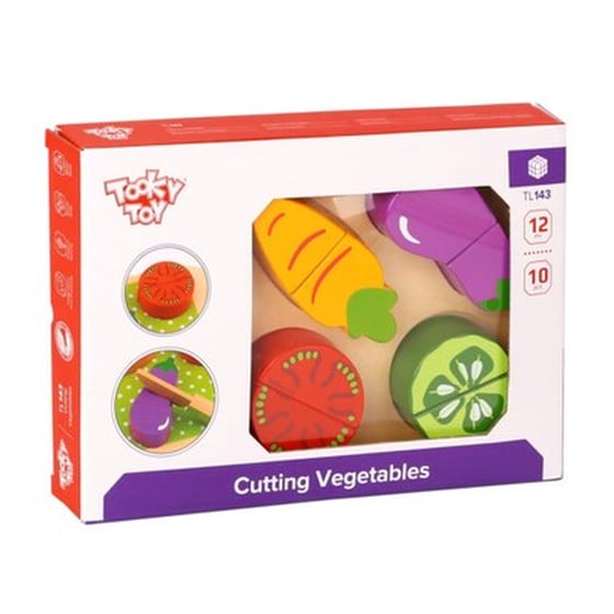 Tooky Toy Ty855 Ξύλινα Σφηνώματα Λαχανικά image 1
