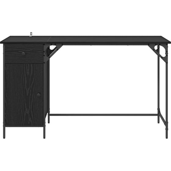 Γραφείο Υπολογιστή VidaXL 131x48x75 cm - Μαύρη Οξιά image 4