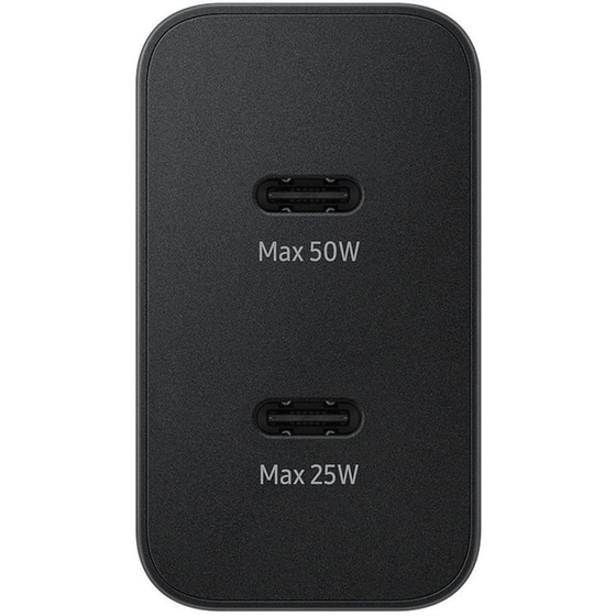 Φορτιστής Πρίζας Samsung Duo Travel Adapter 2x USB-C 50W EU - Μαύρο image 2