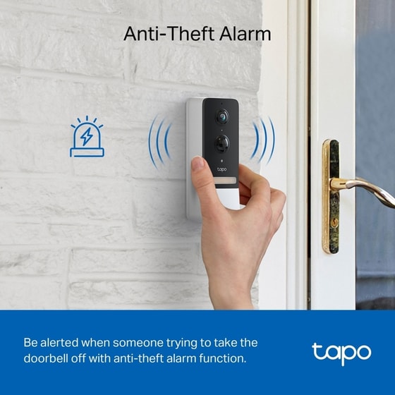 Κουδούνι Πόρτας TP-Link Tapo D230S1 Smart Doorbell με Κάμερα - Λευκό/Μαύρο image 1
