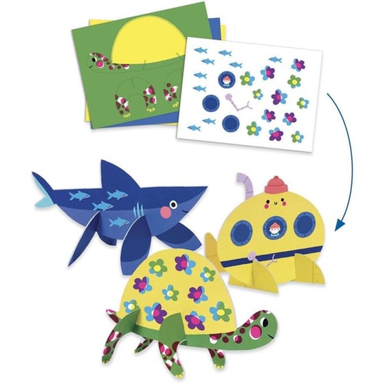 Σετ με 6 Δημιουργικές Δραστηριότητες Djeco Θαλάσσιος Κόσμος image 5