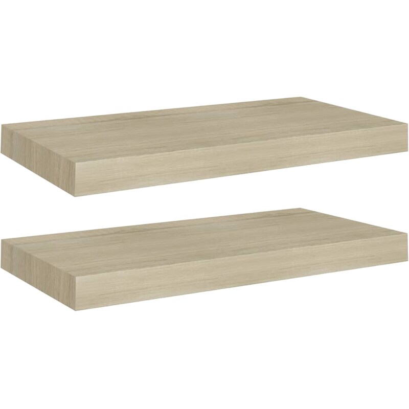 Ράφια VidaXL από MDF Σετ 2 Τμχ 23x3.8cm - Μπεζ