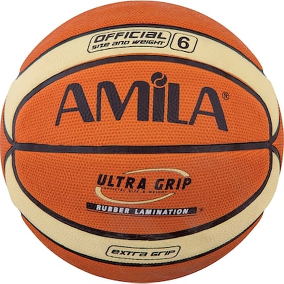 Μπάλα Μπάσκετ Amila Rubber No6 - Πορτοκαλί image 0