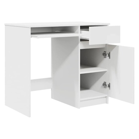 Γραφείο VidaXL από Επεξεργασμένο Ξύλο 86x49x76 cm - Λευκό image 4