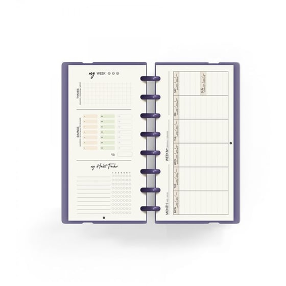 Σημειωματάριο Planner Carchivo Week & Checklist Μωβ image 5