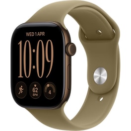 Apple Watch Series 12 GPS + Cellular 46mm Dark Bronze Aluminium Case with Olive Sport Band - S/M