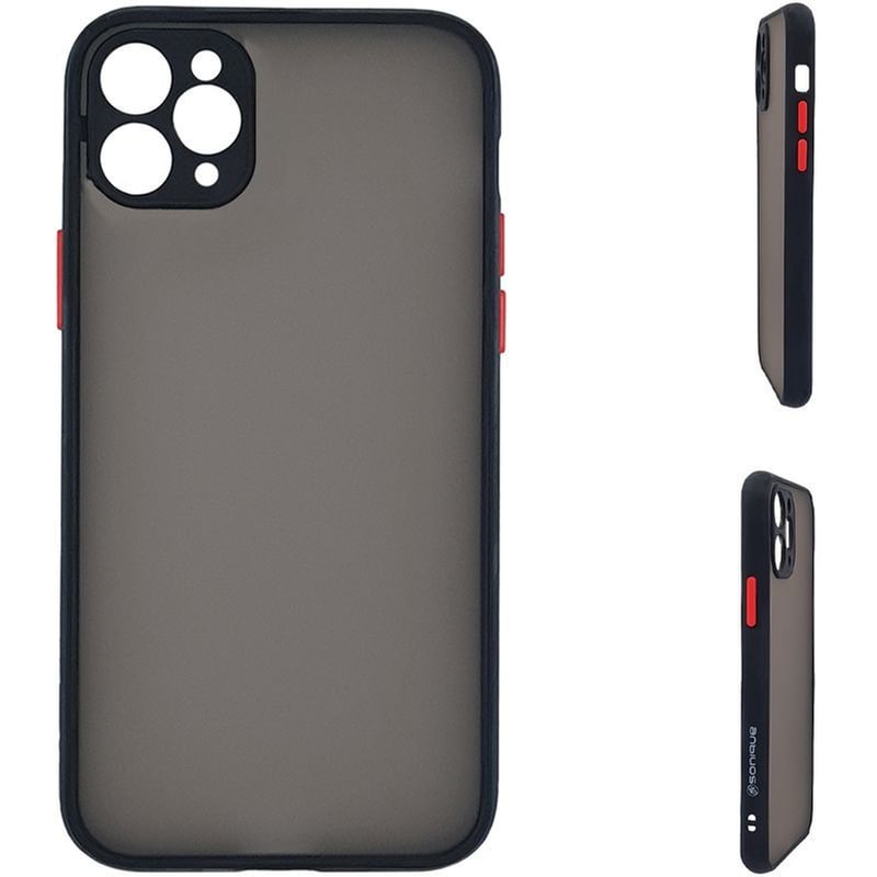 Θήκη Apple iPhone 11 Pro Max - Sonique Color Button Bumper - Μαύρο