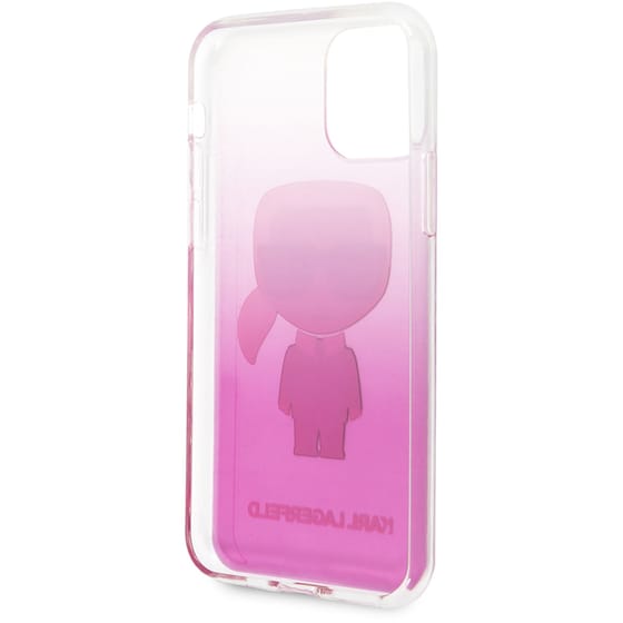 Θήκη Apple iPhone 11 Pro - Karl Lagerfeld Ikonik Gradient Transparent Case - Clear/Gradient Pink image 6