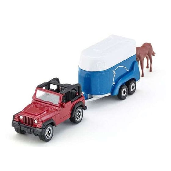 Μεταλλικο Jeep Siku Με Τρειλερ Μεταφορας Αλογου 001651 image 1