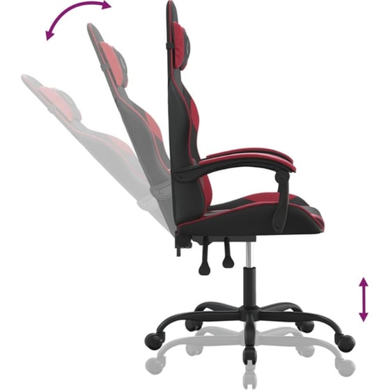 Καρέκλα Gaming VIDAXL 349574 από Τεχνητό Δέρμα - Μαύρη image 8