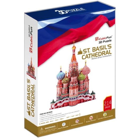 3D Παζλ Saint Basil's Cathedral Moscow 214 Κομμάτια) image 1