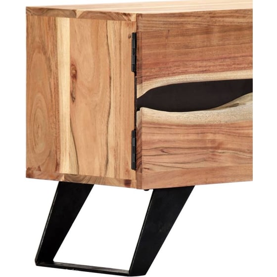 Έπιπλο Τηλεόρασης VidaXL από Ξύλο 140x30x45cm - Kαφέ/Μαύρο image 6