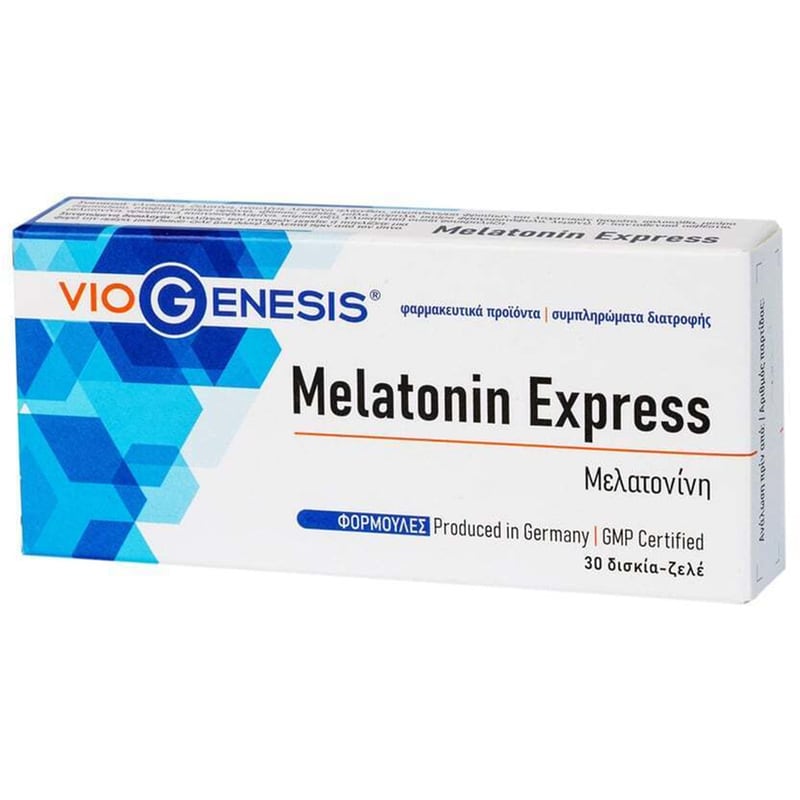 Ειδικό Συμπλήρωμα Διατροφής Viogenesis Melatonin Express - 30 ταμπλέτες