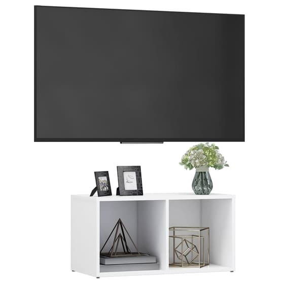 Έπιπλο Τηλεόρασης VidaXL από Μοριοσανίδα 72x35x36.5 cm - Λευκό image 0