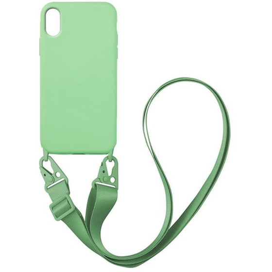 Θήκη Apple iPhone XS - Sonique Carryhang Liquid Silicone Strap - Πράσινο image 0