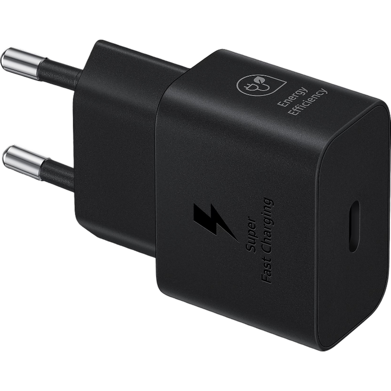 Φορτιστής Πρίζας Samsung Power Adapter USB-C 25W με Καλώδιο – Μαύρο