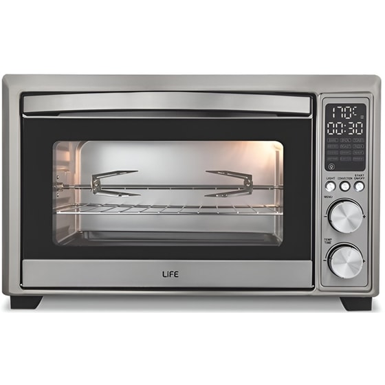 LIFE Bigoven AF 2σε1 Air Fryer Oven με Πόρτα 1800 W 30 L Ασημί Φριτέζα - Φουρνάκι Αέρος image 0