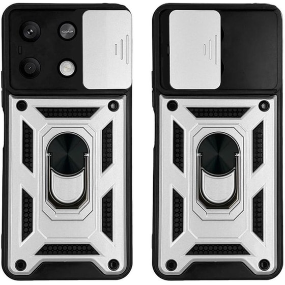Θήκη Xiaomi Redmi Note 13 5G - Sonique Ring Armor Campro - Ασημί image 0