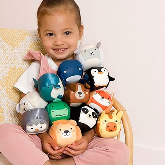 Λούτρινο LITTLE BIG FRIENDS Μπαλίτσα Doorball Κουκουβάγια  (8cm) BTL303631 image 0