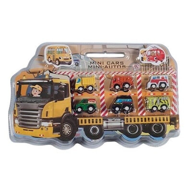 Αυτοκινητα Σετ6 Mini Pull-back 5×3,3×3,1cm Ποικιλια Eddy Toys