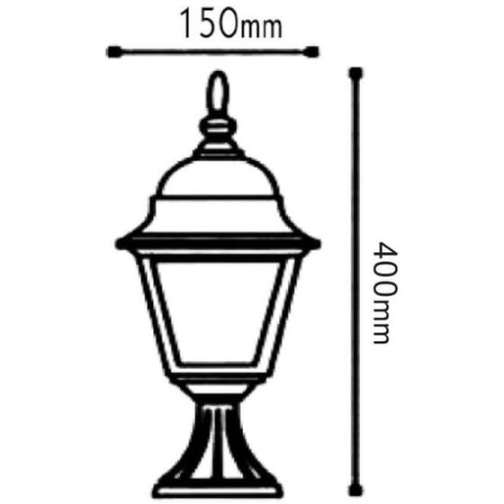 Φανάρι Εξωτερικού Χώρου Aca Hi6043r από Αλουμίνιο - Καφέ image 1