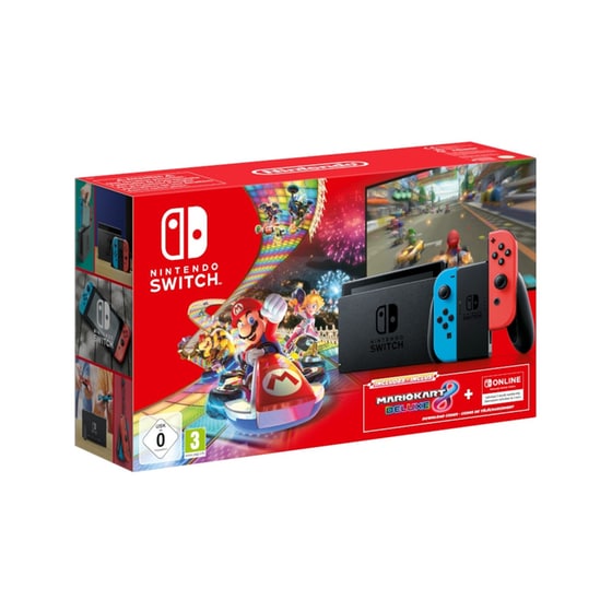 Nintendo Switch 2019 Neon Blue/Neon Red - Mario Kart 8 Deluxe Bundle & 3 Μήνες Συνδρομή Nintendo image 0