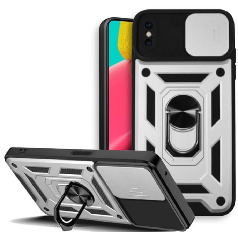 BODYCELL Θήκη Apple iPhone XS - Bodycell Armor Slide - Ασημί