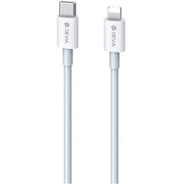 Καλώδιο Φόρτισης Devia USB-C σε Lightning 1m - Λευκό