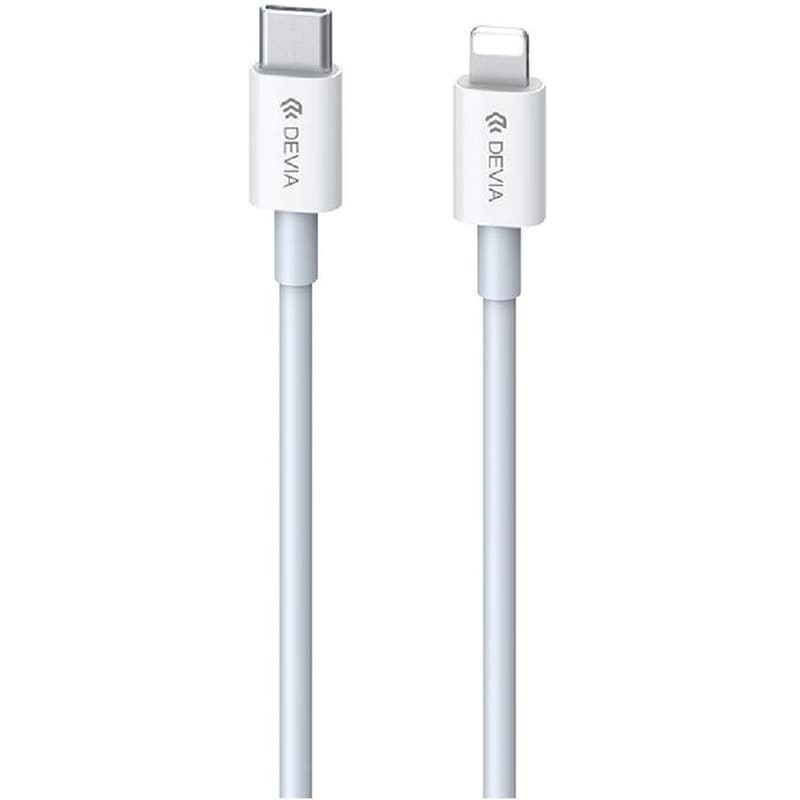 Καλώδιο Φόρτισης Devia USB-C σε Lightning 1m - Λευκό