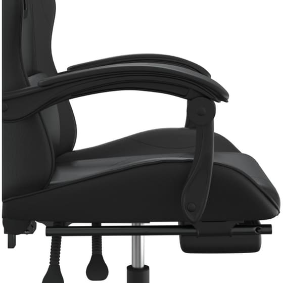 Καρέκλα Gaming VIDAXL 349587 με Υποπόδιο από Τεχνητό Δέρμα - Μαύρη image 5